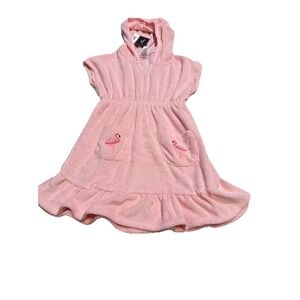 NWT Gymboree Pink Swimsuit Swim Cover-Up Youth Girls Sz 6 Hooded Flamingo